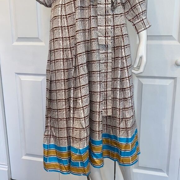 🔥Jcrew Pleated shirtdress in silk-twill New - Picture 7 of 11